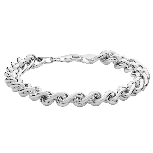 Silver Ladies' Roller Ball Bracelet 13.3g